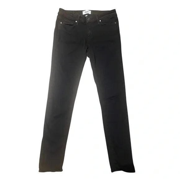 Paige Womens 27 Jeans Skyline Skinny Black Pants Slim Career Work Stretch Denim - Picture 2 of 11